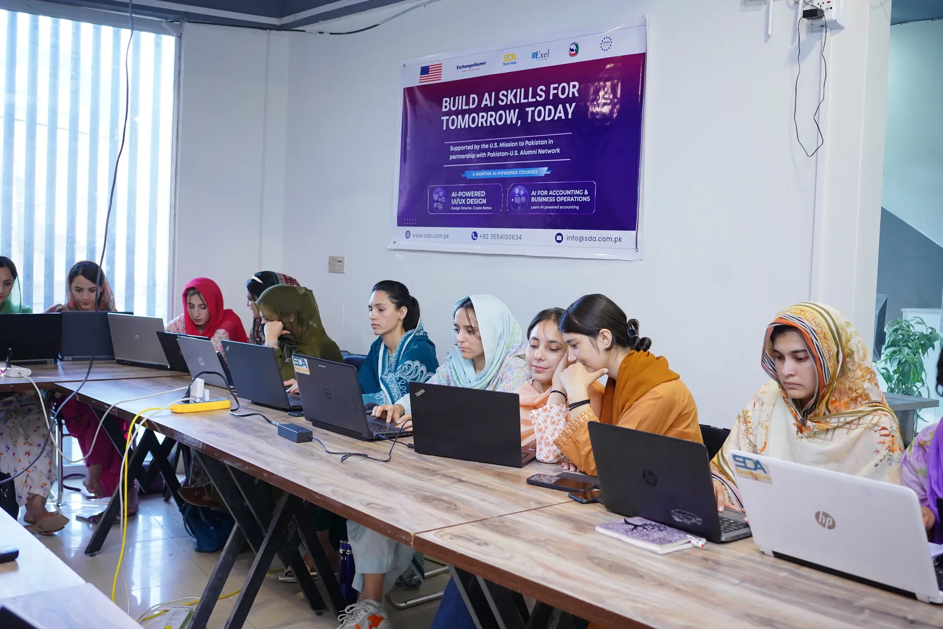 Students presenting with AI tools